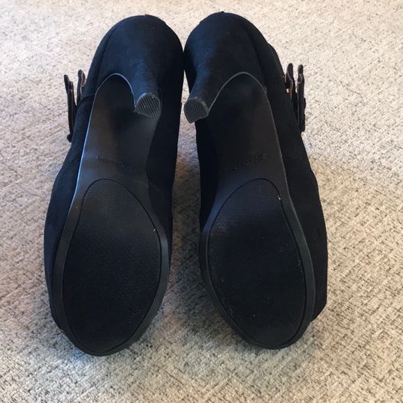 Zigisoho Black Suede Platform Booties. Size 7.5 - Picture 7 of 8